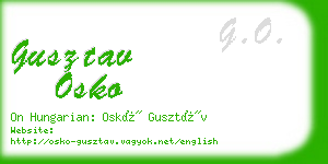 gusztav osko business card